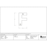 This is an image showing From The Anvil - Aged Bronze Letter F available from trade door handles, quick delivery and discounted prices