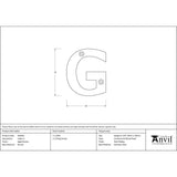 This is an image showing From The Anvil - Aged Bronze Letter G available from trade door handles, quick delivery and discounted prices