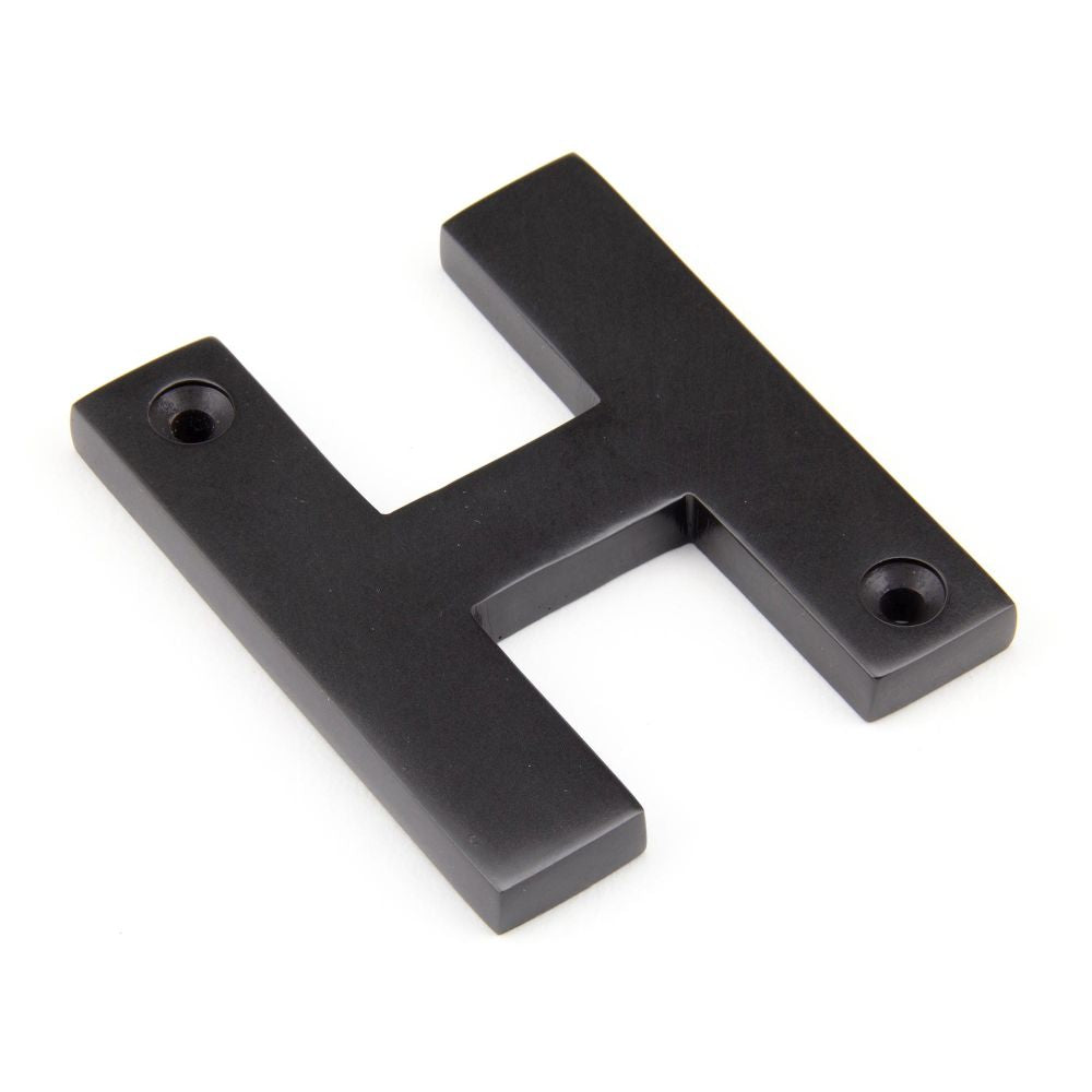 This is an image of From The Anvil - Aged Bronze Letter H available to order from T.H Wiggans Architectural Ironmongery in Kendal, quick delivery and discounted prices.