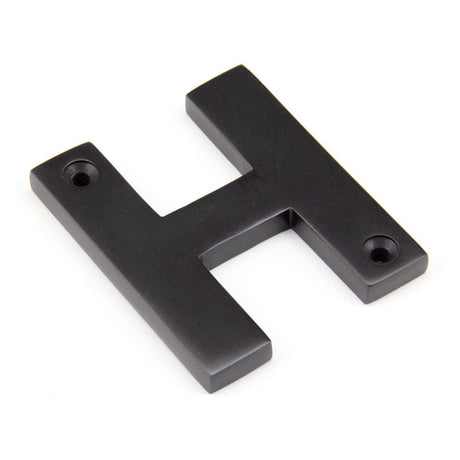 This is an image of From The Anvil - Aged Bronze Letter H available to order from T.H Wiggans Architectural Ironmongery in Kendal, quick delivery and discounted prices.