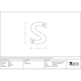 This is an image showing From The Anvil - Aged Bronze Letter S available from trade door handles, quick delivery and discounted prices