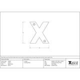 This is an image showing From The Anvil - Aged Bronze Letter X available from trade door handles, quick delivery and discounted prices