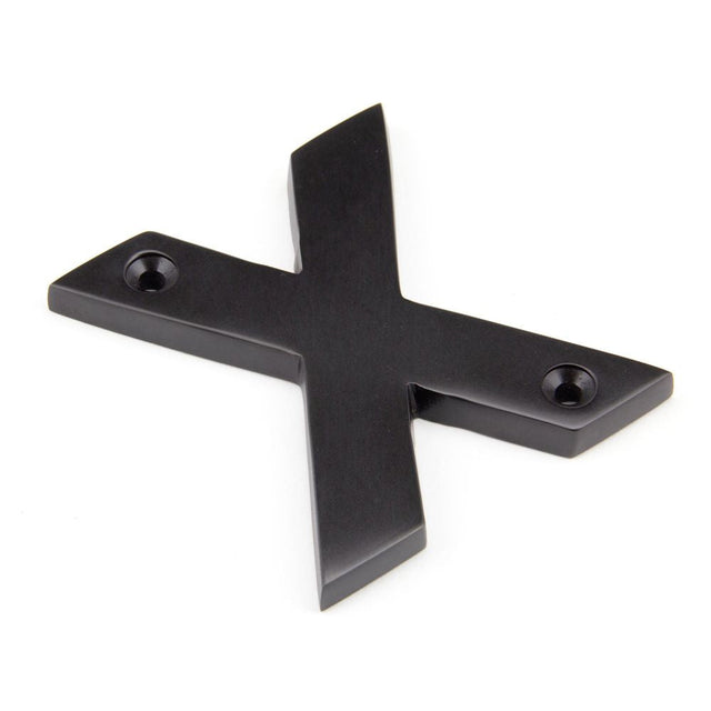 This is an image of From The Anvil - Aged Bronze Letter X available to order from T.H Wiggans Architectural Ironmongery in Kendal, quick delivery and discounted prices.