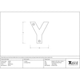This is an image showing From The Anvil - Aged Bronze Letter Y available from trade door handles, quick delivery and discounted prices