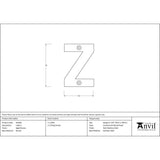 This is an image showing From The Anvil - Aged Bronze Letter Z available from trade door handles, quick delivery and discounted prices
