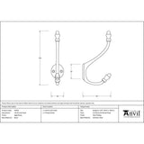 This is an image showing From The Anvil - Aged Brass Hat & Coat Hook available from trade door handles, quick delivery and discounted prices