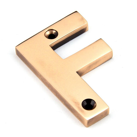 This is an image of From The Anvil - Polished Bronze Letter F available to order from T.H Wiggans Architectural Ironmongery in Kendal, quick delivery and discounted prices.