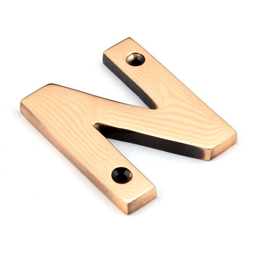 This is an image of From The Anvil - Polished Bronze Letter N available to order from T.H Wiggans Architectural Ironmongery in Kendal, quick delivery and discounted prices.