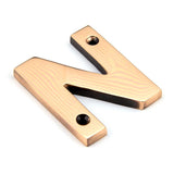 This is an image of From The Anvil - Polished Bronze Letter N available to order from T.H Wiggans Architectural Ironmongery in Kendal, quick delivery and discounted prices.