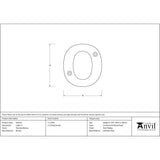 This is an image showing From The Anvil - Polished Bronze Letter O available from trade door handles, quick delivery and discounted prices