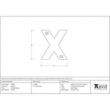 This is an image showing From The Anvil - Polished Bronze Letter X available from trade door handles, quick delivery and discounted prices