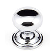 This is an image showing From The Anvil - Polished Chrome Mushroom Cabinet Knob 32mm available from T.H Wiggans Architectural Ironmongery in Kendal, quick delivery and discounted prices