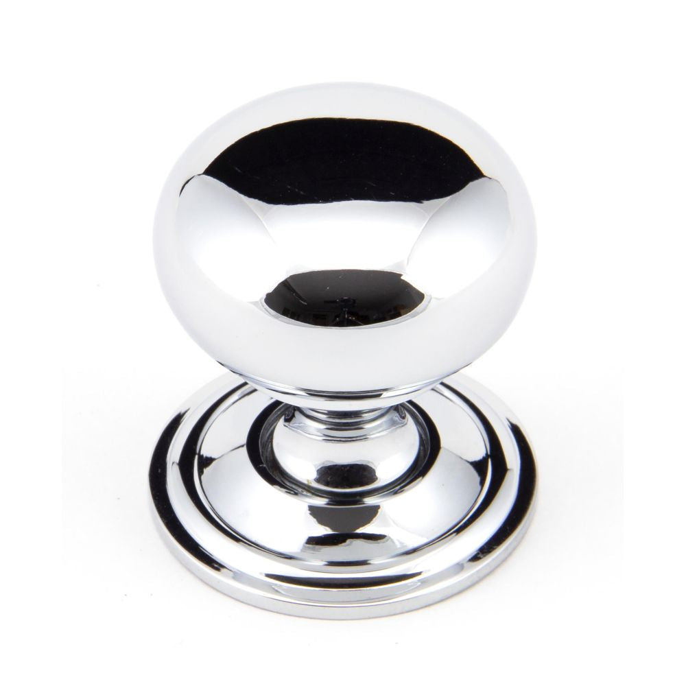 This is an image showing From The Anvil - Polished Chrome Mushroom Cabinet Knob 32mm available from T.H Wiggans Architectural Ironmongery in Kendal, quick delivery and discounted prices