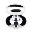 This is an image showing From The Anvil - Polished Chrome Oval Cabinet Knob 40mm available from T.H Wiggans Architectural Ironmongery in Kendal, quick delivery and discounted prices