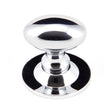 This is an image showing From The Anvil - Polished Chrome Oval Cabinet Knob 33mm available from T.H Wiggans Architectural Ironmongery in Kendal, quick delivery and discounted prices