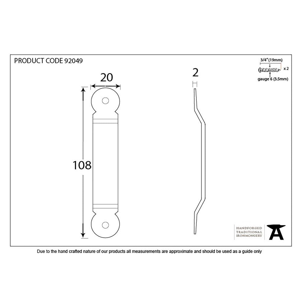 This is an image showing From The Anvil - External Beeswax Penny End Screw on Staple available from trade door handles, quick delivery and discounted prices