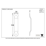 This is an image showing From The Anvil - External Beeswax Penny End Screw on Staple available from trade door handles, quick delivery and discounted prices