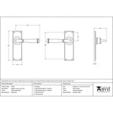 This is an image showing From The Anvil - External Beeswax Regency Lever Latch Set available from trade door handles, quick delivery and discounted prices