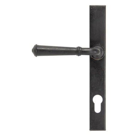 This is an image showing From The Anvil - External Beeswax Regency Slimline Lever Espag. Lock Set available from trade door handles, quick delivery and discounted prices