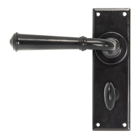 This is an image of From The Anvil - Black Regency Lever Bathroom Set available to order from T.H Wiggans Architectural Ironmongery in Kendal, quick delivery and discounted prices.