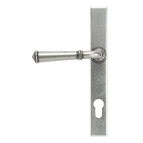 This is an image showing From The Anvil - Pewter Regency Slimline Lever Espag. Lock Set available from trade door handles, quick delivery and discounted prices