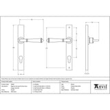 This is an image showing From The Anvil - Pewter Regency Slimline Lever Espag. Lock Set available from trade door handles, quick delivery and discounted prices