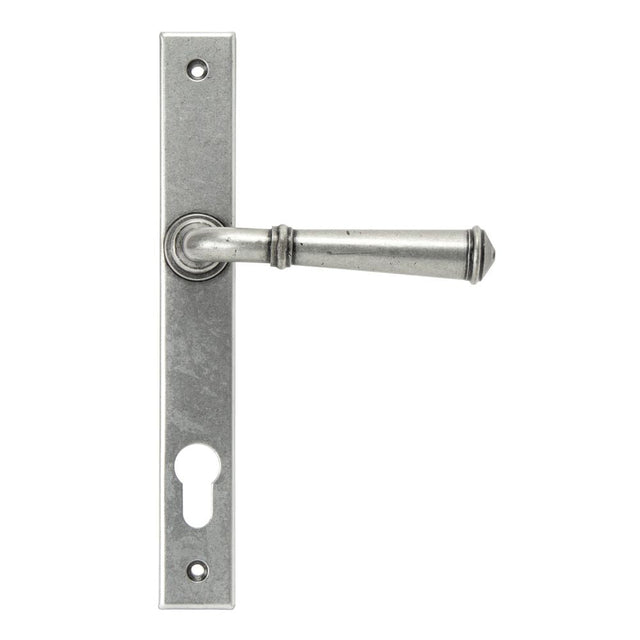 This is an image of From The Anvil - Pewter Regency Slimline Lever Espag. Lock Set available to order from T.H Wiggans Architectural Ironmongery in Kendal, quick delivery and discounted prices.