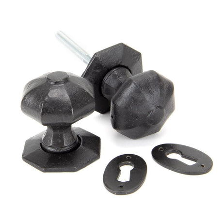 This is an image of From The Anvil - External Beeswax Octagonal Mortice/Rim Knob Set available to order from T.H Wiggans Architectural Ironmongery in Kendal, quick delivery and discounted prices.