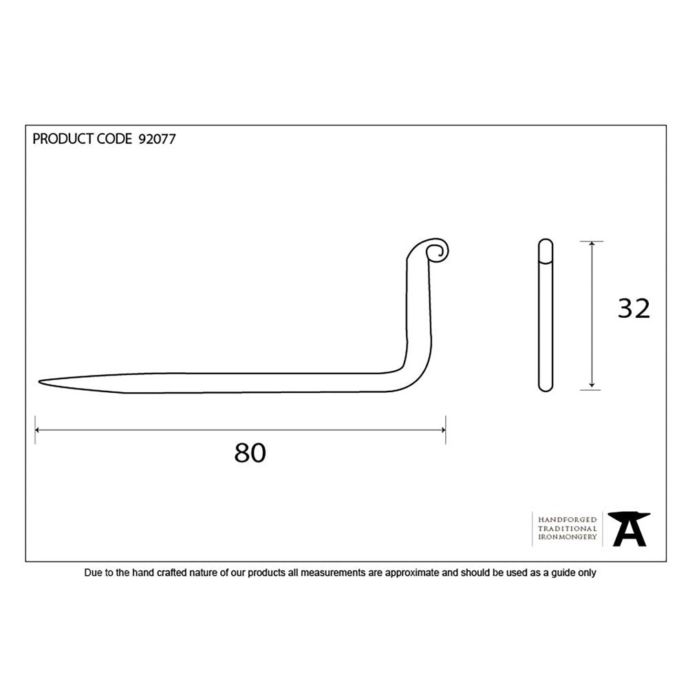 This is an image showing From The Anvil - Black L Hook - Large available from trade door handles, quick delivery and discounted prices