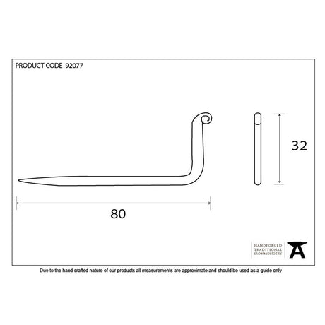 This is an image showing From The Anvil - Black L Hook - Large available from trade door handles, quick delivery and discounted prices