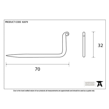 This is an image showing From The Anvil - Black L Hook - Small available from trade door handles, quick delivery and discounted prices