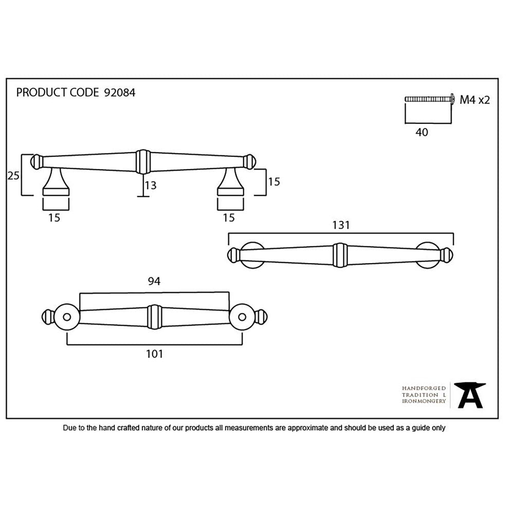 This is an image showing From The Anvil - Polished Chrome Regency Pull Handle - Small available from trade door handles, quick delivery and discounted prices