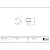 This is an image showing From The Anvil - Black Regency Cabinet Knob - Large available from trade door handles, quick delivery and discounted prices