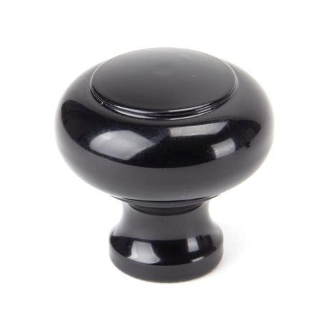 This is an image showing From The Anvil - Black Regency Cabinet Knob - Large available from T.H Wiggans Architectural Ironmongery in Kendal, quick delivery and discounted prices