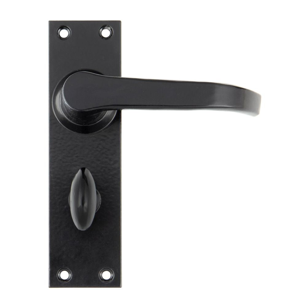 This is an image of From The Anvil - Black Deluxe Lever Bathroom Set available to order from T.H Wiggans Architectural Ironmongery in Kendal, quick delivery and discounted prices.