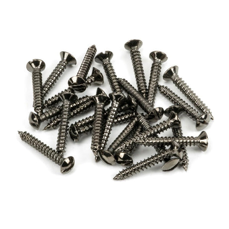 This is an image showing From The Anvil - Dark Stainless Steel 6x1" CSK Raised Head Screws (25) available from T.H Wiggans Architectural Ironmongery in Kendal, quick delivery and discounted prices