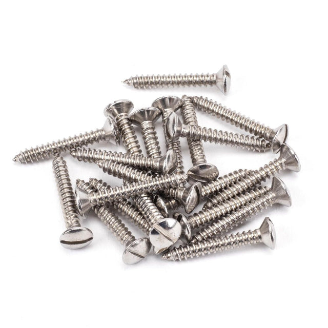 This is an image showing From The Anvil - Stainless Steel 6x1" Countersunk Raised Head Screws (25) available from T.H Wiggans Architectural Ironmongery in Kendal, quick delivery and discounted prices