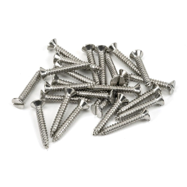 This is an image showing From The Anvil - Stainless Steel 10x1?" Countersunk Screws (25) available from T.H Wiggans Architectural Ironmongery in Kendal, quick delivery and discounted prices