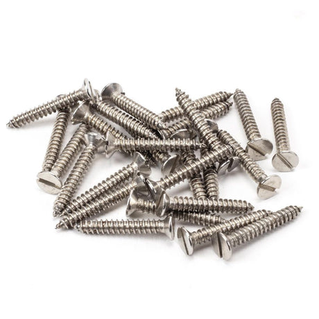 This is an image showing From The Anvil - Stainless Steel 8x1?" Countersunk Screws (25) available from T.H Wiggans Architectural Ironmongery in Kendal, quick delivery and discounted prices