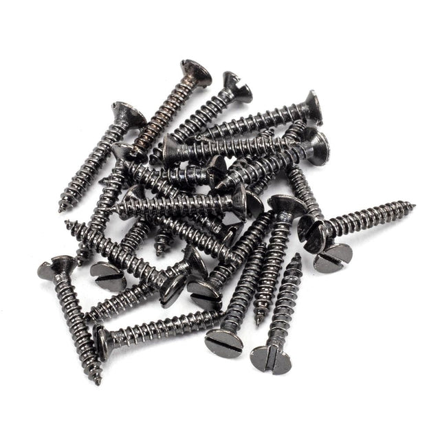 This is an image showing From The Anvil - Dark Stainless Steel 4x?" Countersunk Screws (25) available from T.H Wiggans Architectural Ironmongery in Kendal, quick delivery and discounted prices