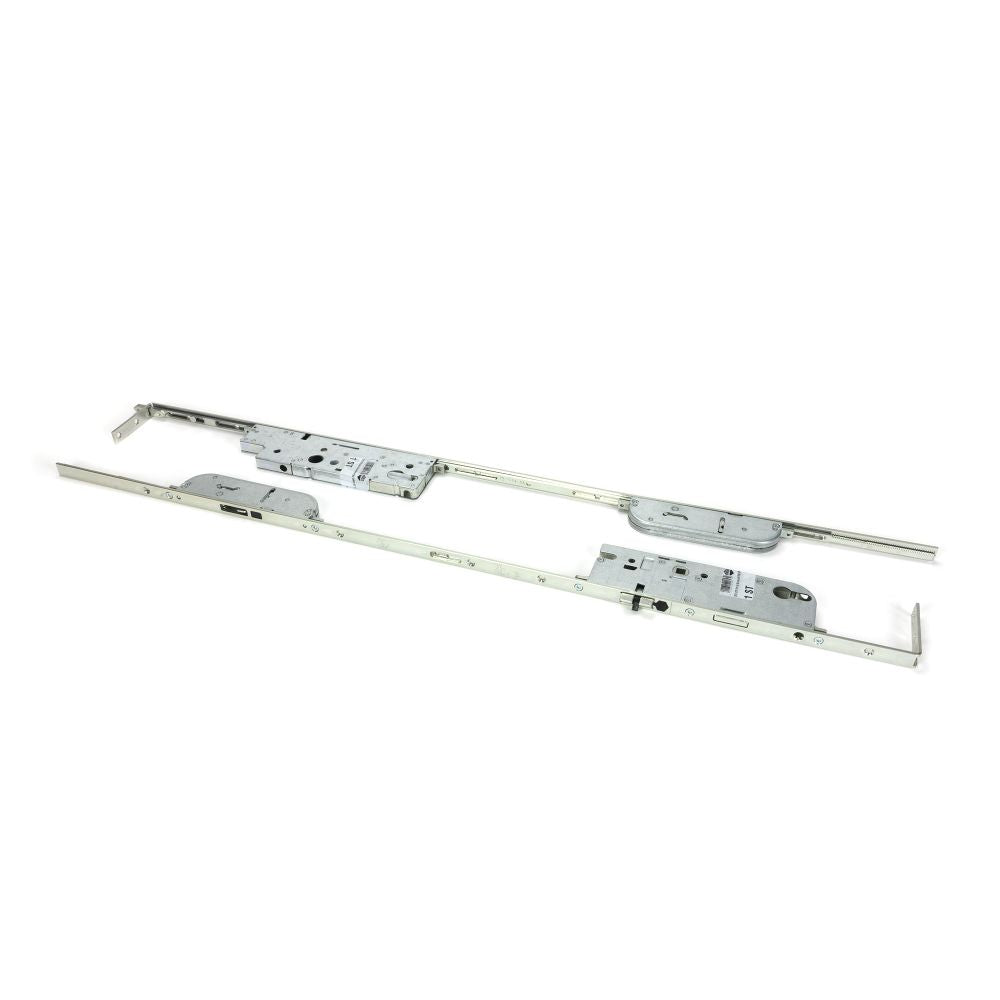 This is an image showing From The Anvil - BZP Maco Interlocking Stable Door Lock 45mm BS available from T.H Wiggans Architectural Ironmongery in Kendal, quick delivery and discounted prices