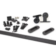 This is an image of From The Anvil - 100kg Black (Top Mount) Sliding Door Hardware Kit (2m Track) available to order from T.H Wiggans Architectural Ironmongery in Kendal, quick delivery and discounted prices.