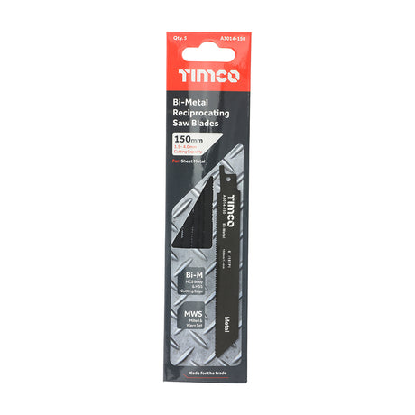 This is an image showing TIMCO Reciprocating Saw Blades - Metal Cutting - Bi-Metal - S922EF - 5 Pieces Pack available from T.H Wiggans Ironmongery in Kendal, quick delivery at discounted prices.