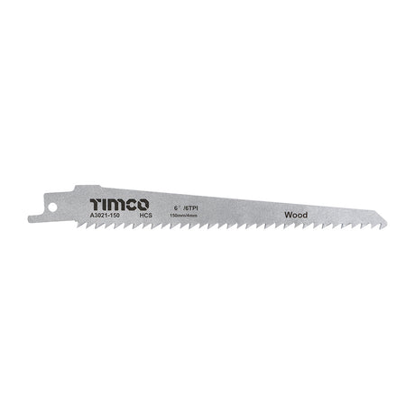 This is an image showing TIMCO Reciprocating Saw Blades - Wood Cutting - High Carbon Steel - S644D - 5 Pieces Pack available from T.H Wiggans Ironmongery in Kendal, quick delivery at discounted prices.