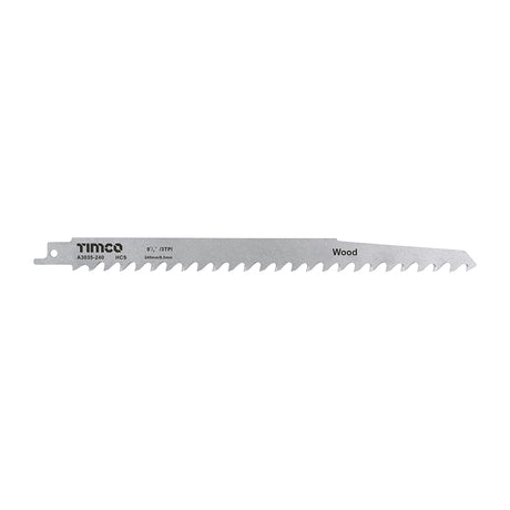 This is an image showing TIMCO Reciprocating Saw Blades - Wood Cutting - High Carbon Steel - S1542K - 5 Pieces Pack available from T.H Wiggans Ironmongery in Kendal, quick delivery at discounted prices.
