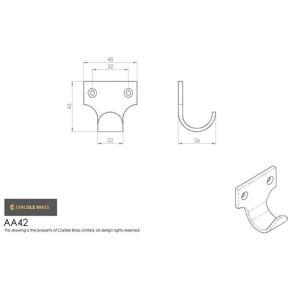 This image is a line drwaing of a Carlisle Brass - Contract Sash Lift - Polished Chrome available to order from T.H Wiggans Architectural Ironmongery in Kendal in Kendal