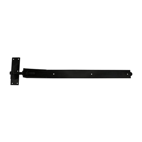 This is an image showing TIMCO Pair of Adjustable Band & Hook on Plates - Black - 1200mm - 2 Pieces Plain Bag available from T.H Wiggans Ironmongery in Kendal, quick delivery at discounted prices.