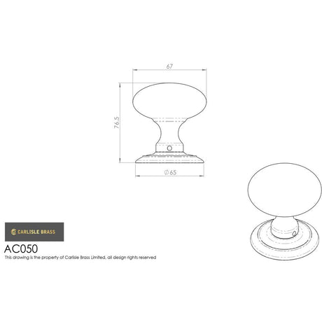 This image is a line drwaing of a Carlisle Brass - Ice Large Mortice Knob - Polished Chrome available to order from Trade Door Handles in Kendal