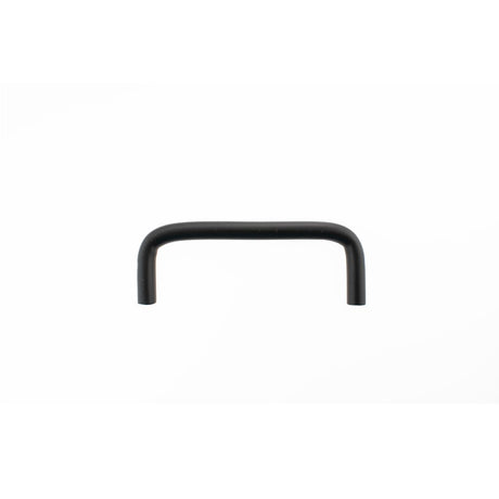 This is an image of Atlantic D Cabinet Pull Handle 100mm x 9mm - Matt Black available to order from T.H Wiggans Architectural Ironmongery in Kendal.