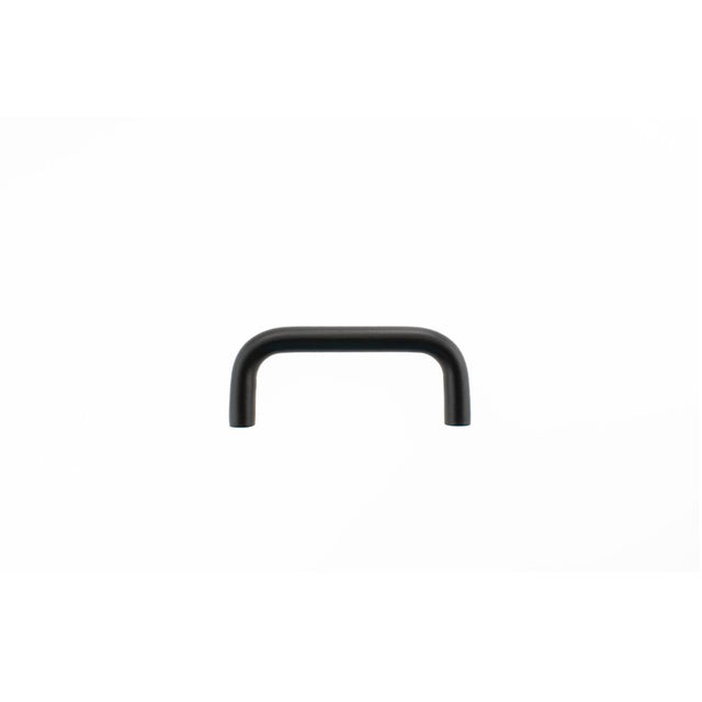 This is an image of Atlantic D Cabinet Pull Handle 65mm x 8mm - Matt Black available to order from T.H Wiggans Architectural Ironmongery in Kendal.